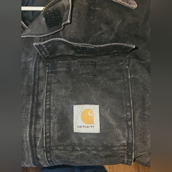 Vintage Carhartt Mens Quilted black chore coat XL 48 Regular - Picture 13 of 16